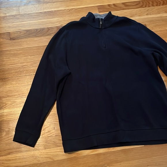 Tasso Elba Men's Navy‎ Zip-Up Sweater - Picture 2 of 10